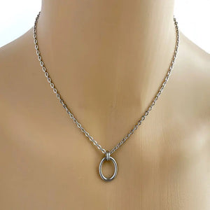 Discreet O Ring Submissive Necklace Gothic Chains