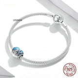 Dream Mermaid Heart 925 Silver Charm Pendant for Bracelet Bangle SCC281801