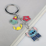 Cartoon Stitch Keyring Metal Silica Gel Keychain