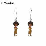 Encanto Print Acrylic Hook Earrings Dangle Drop Earrings