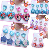 Frozen Children Ear Clip Earrings Princess Series Baby Girl Jewelry Gift