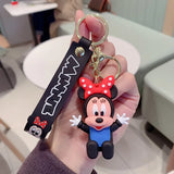 Cute Mickey Mouse Anime Keychain for Woman Girl Minnie Couple Bag Pendant Keyr