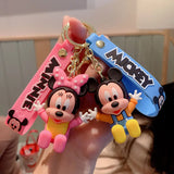 Cute Mickey Mouse Anime Keychain for Woman Girl Minnie Couple Bag Pendant Keyr