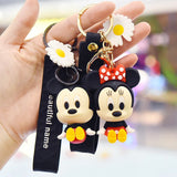 Mickey Mouse Keychain Anime Key chain Toys Minnie Lovely Car Couple Bag Keyrings