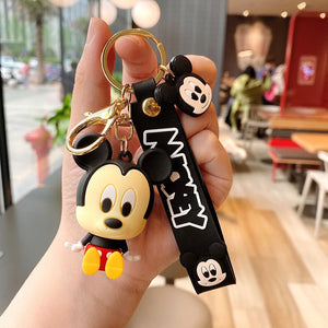 Mickey Mouse Keychain Anime Key chain Toys Minnie Lovely Car Couple Bag Keyrings