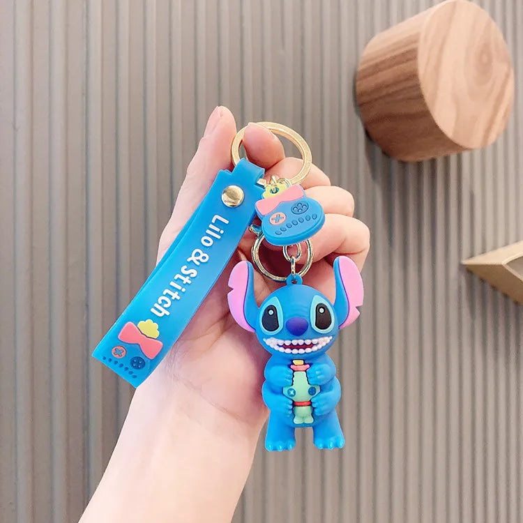 Stitch Keychain Lilo & Stitch Doll Keyring Couple Bag Charm Keychain Car