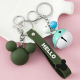 PVC Mickey Head Keychain Anime Minnie Couple Backpack Pendant Gift