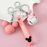 PVC Mickey Head Keychain Anime Minnie Couple Backpack Pendant Gift