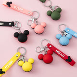 PVC Mickey Head Keychain Anime Minnie Couple Backpack Pendant Gift