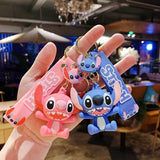 Stitch Anime Doll Keyring Toys Model Stitch PVC Key Chain Bag Jewel