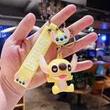 Stitch Anime Doll Keyring Toys Model Stitch PVC Key Chain Bag Jewel