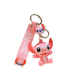 Stitch Anime Doll Keyring Toys Model Stitch PVC Key Chain Bag Jewel
