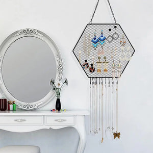 Display Rack Metal Multi-functional Earring Necklaces Storage