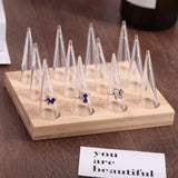 12 Slot Acrylic and Wooden Jewelry Display Stand