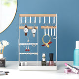 Vertical Jewelry Display Stand Hooks Lightweight Iron Smooth Earrings Shelf