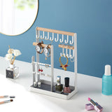 Vertical Jewelry Display Stand Hooks Lightweight Iron Smooth Earrings Shelf