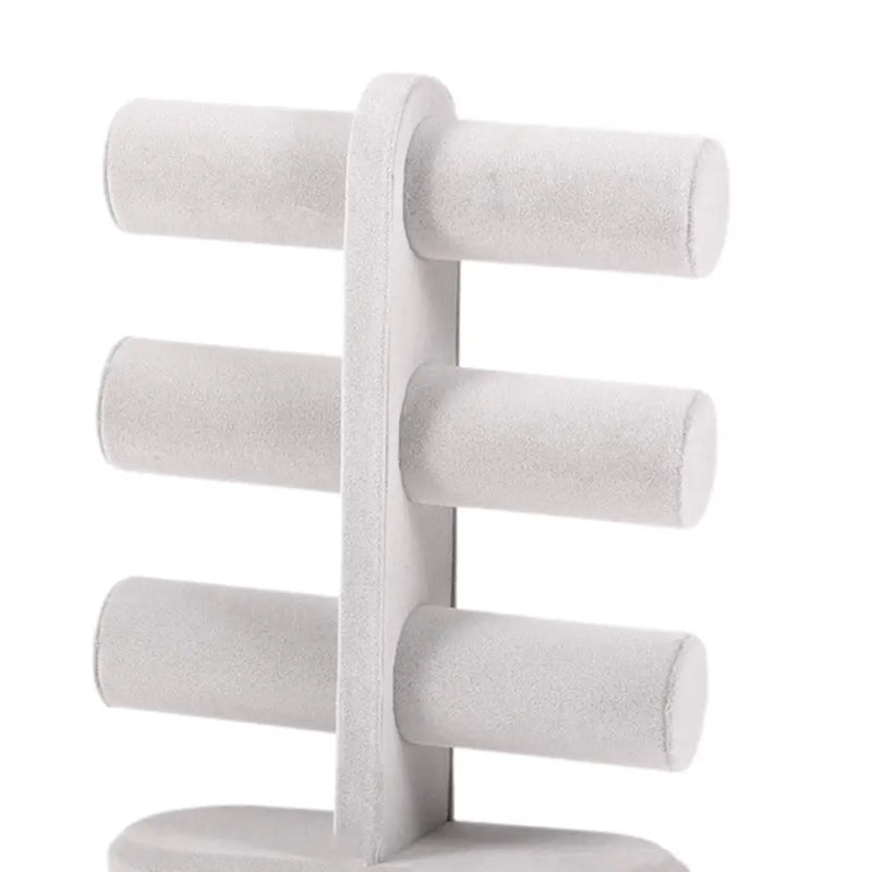 Suede Jewelry Display Stand Organizer Shelf