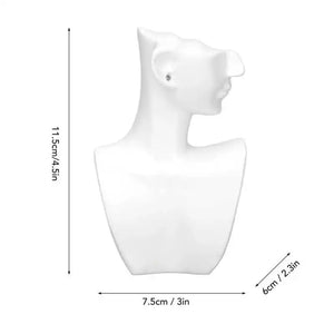 Jewelry Display Bust Stand Space Saving S Resin for Pendants Necklaces