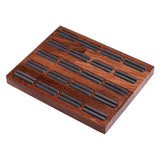 20-Slot Flannel Jewelry Holder Tray for Vanity Countertop