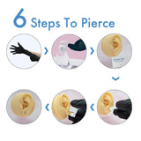 Disposable Ear Piercing Kit with 8mm Earrings Gun