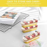 50Pcs Aluminum Foil Mini Loaf Pans, 6.8Oz Cake Baking Cups