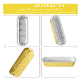 50Pcs Aluminum Foil Mini Loaf Pans, 6.8Oz Cake Baking Cups