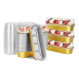 50Pcs Aluminum Foil Mini Loaf Pans, 6.8Oz Cake Baking Cups