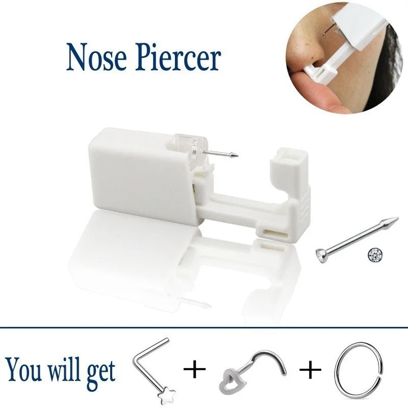 Disposable Nose Ear Gem Studs Piercing Kit