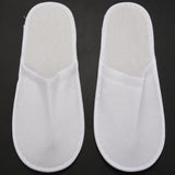 Disposable Slippers, 12 Pairs for Hotel Use (White)
