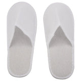 Disposable Slippers, 12 Pairs for Hotel Use (White)
