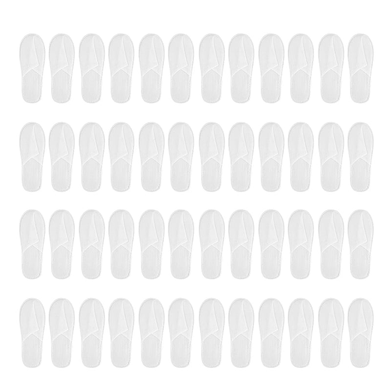 24 Pairs Disposable Slippers for Men and Women
