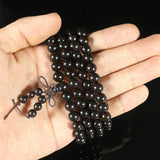 African Wood Beaded Multilayer Bracelet Buddha 8mm 108pcs Men Strand Bracelets