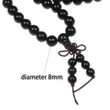 African Wood Beaded Multilayer Bracelet Buddha 8mm 108pcs Men Strand Bracelets