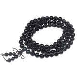 African Wood Beaded Multilayer Bracelet Buddha 8mm 108pcs Men Strand Bracelets