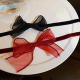 Sexy Lace Flower Bowknot Necklace