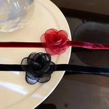 Sexy Lace Flower Bowknot Necklace