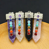 7 Chakra Reiki Healing Necklaces Pendants Pink Quartz Crystal Jewellery