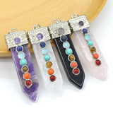 7 Chakra Reiki Healing Necklaces Pendants Pink Quartz Crystal Jewellery