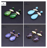 925 Silver Gemstone Shell Earrings