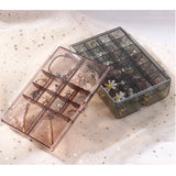 Jewelry Earring Storage Box Belt Cover Dust-Proof Ring Display