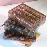 Jewelry Earring Storage Box Belt Cover Dust-Proof Ring Display