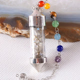 7 Chakra Pendulum Labradorite Necklace