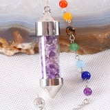 7 Chakra Wishing Bottle Pendulum Necklace