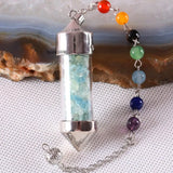 7 Chakra Wishing Bottle Pendulum Necklace