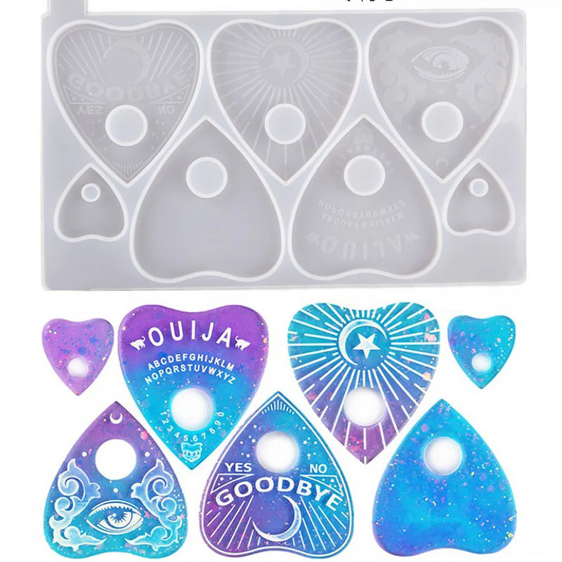 Silicone Mirror Mold Triangle Love Pendant