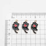 20pcs Cat Fish bone Enamel Charm Pendant for Jewelry Making