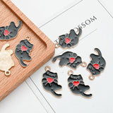 20pcs Cat Fish bone Enamel Charm Pendant for Jewelry Making