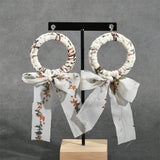 Chiffon Bow Knot Circle Fairy Earrings DIY Kit