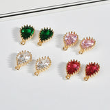 18k Plated Mini Zircon Pendant with Single Hanging Hole