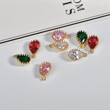 18k Plated Mini Zircon Pendant with Single Hanging Hole